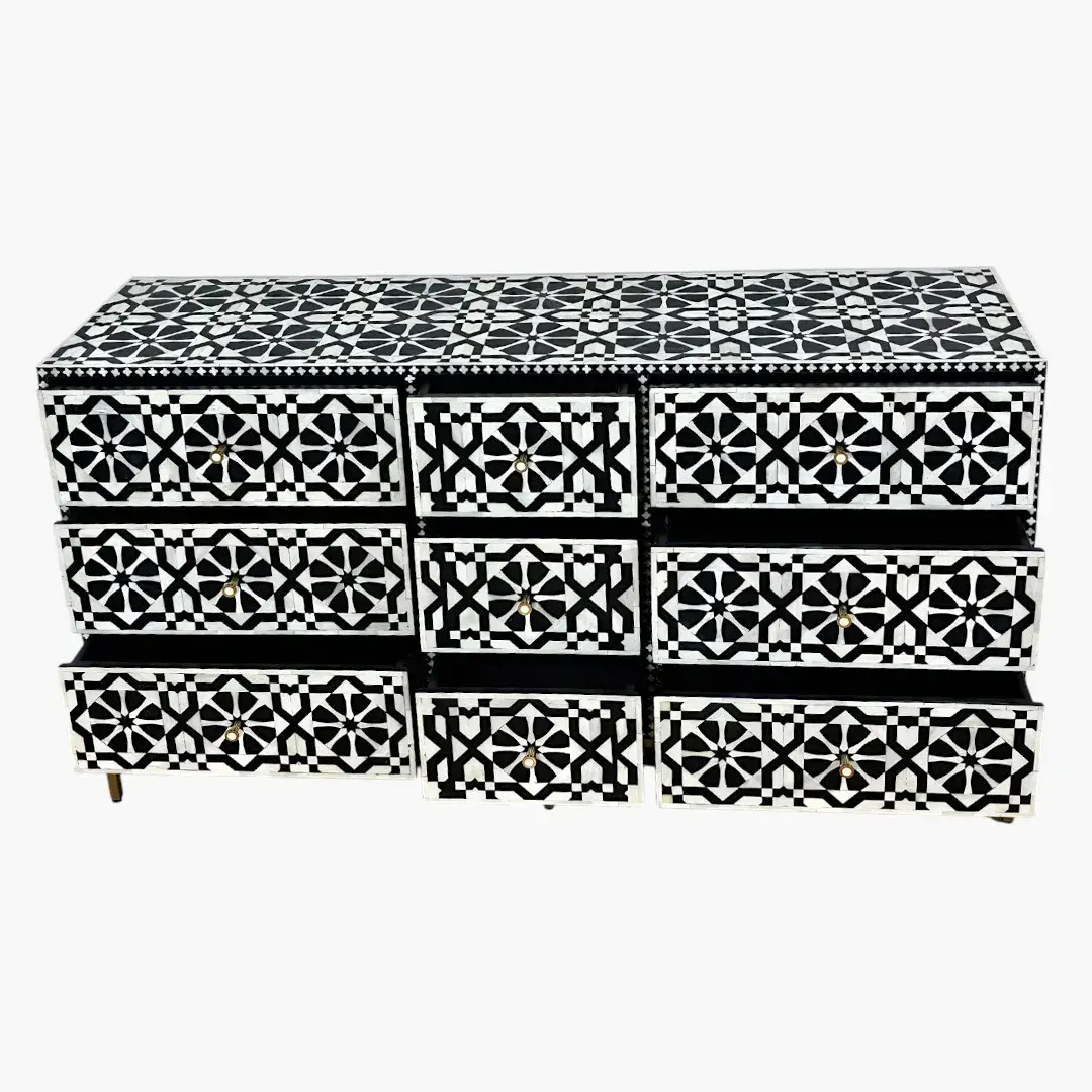 The Al-Bariq Bone Inlay Commode