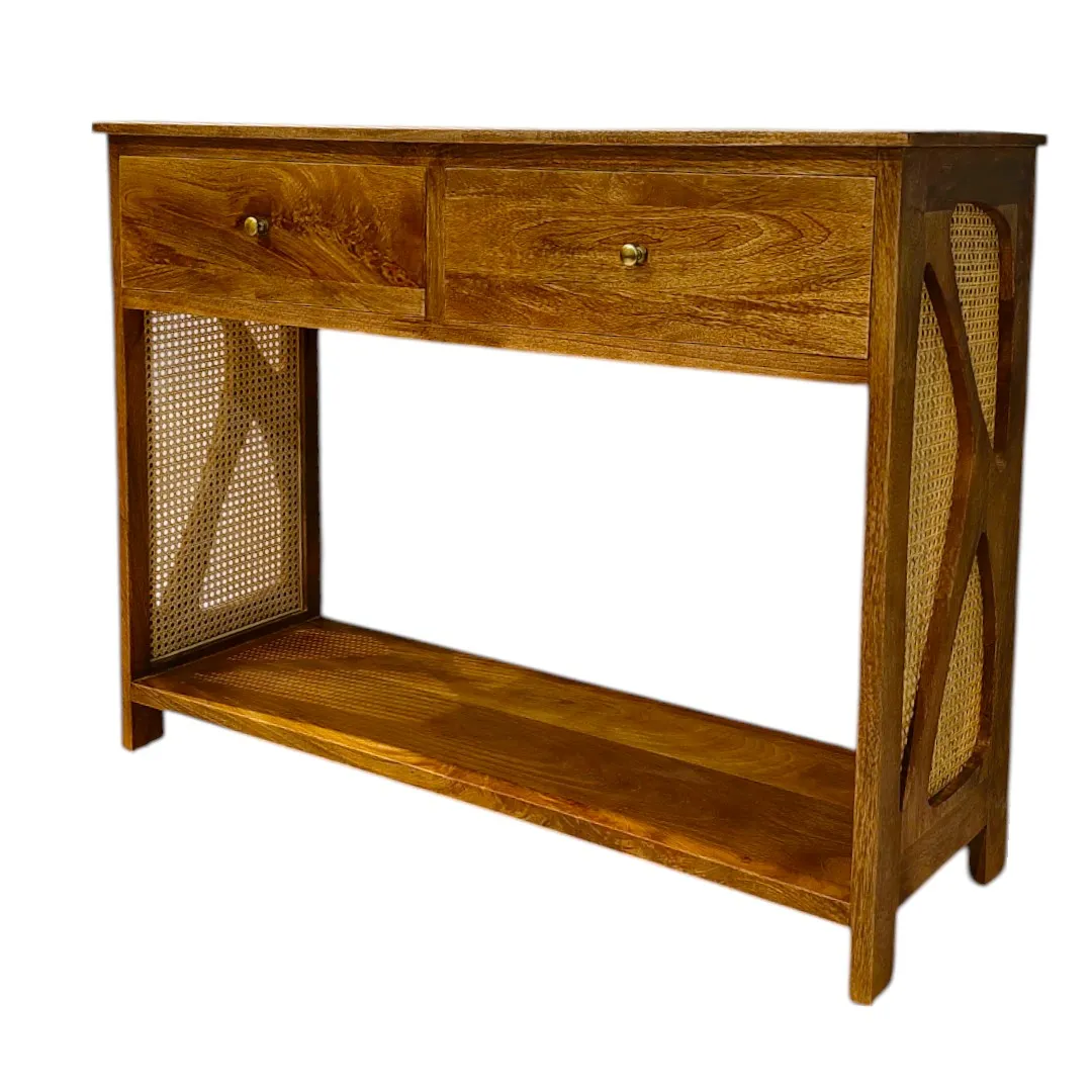 The Artisanal Cane & Timber Console