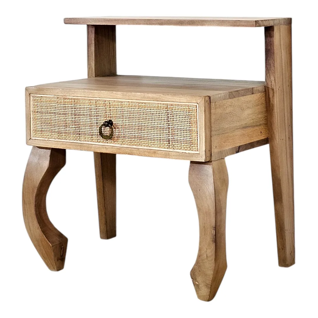 Sausalito Tiered Cane Nightstand