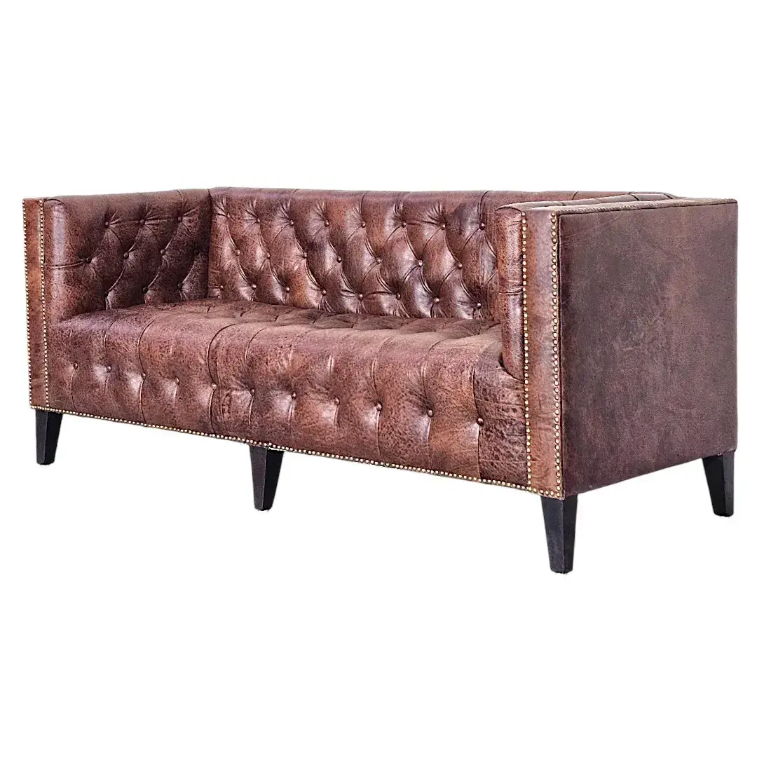 The Oxford Square Leather Sofa