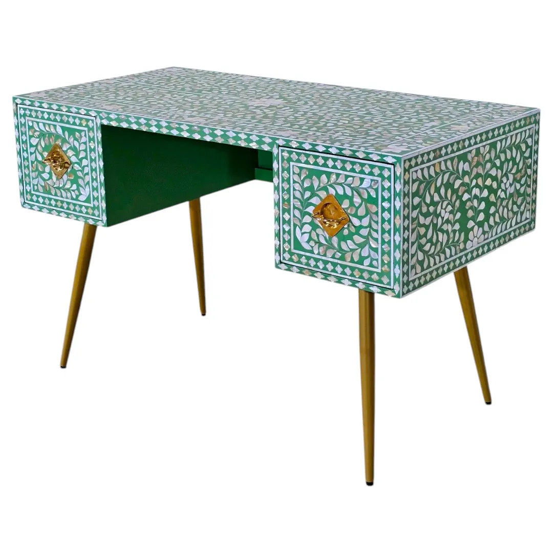 Jamilah Floral Shell Inlay Vanity Desk