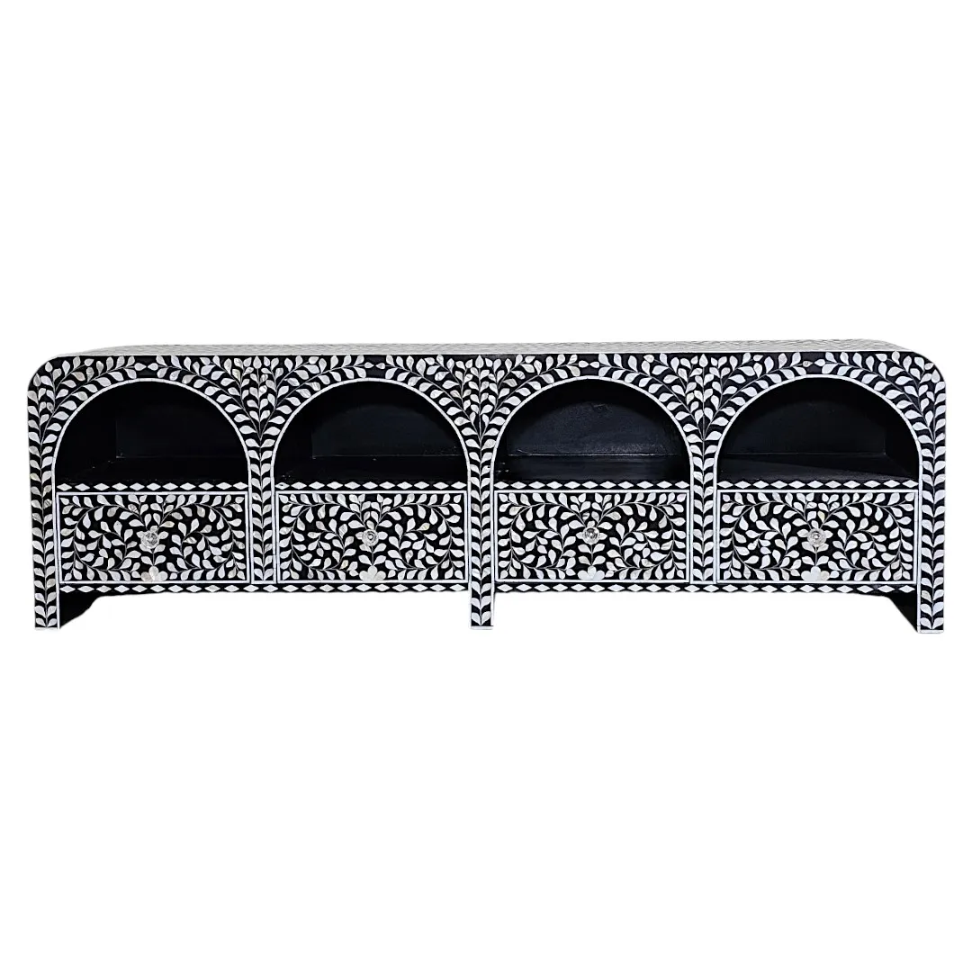 THE "SADAFA" ARCUATED PEARL TV SIDEBOARD