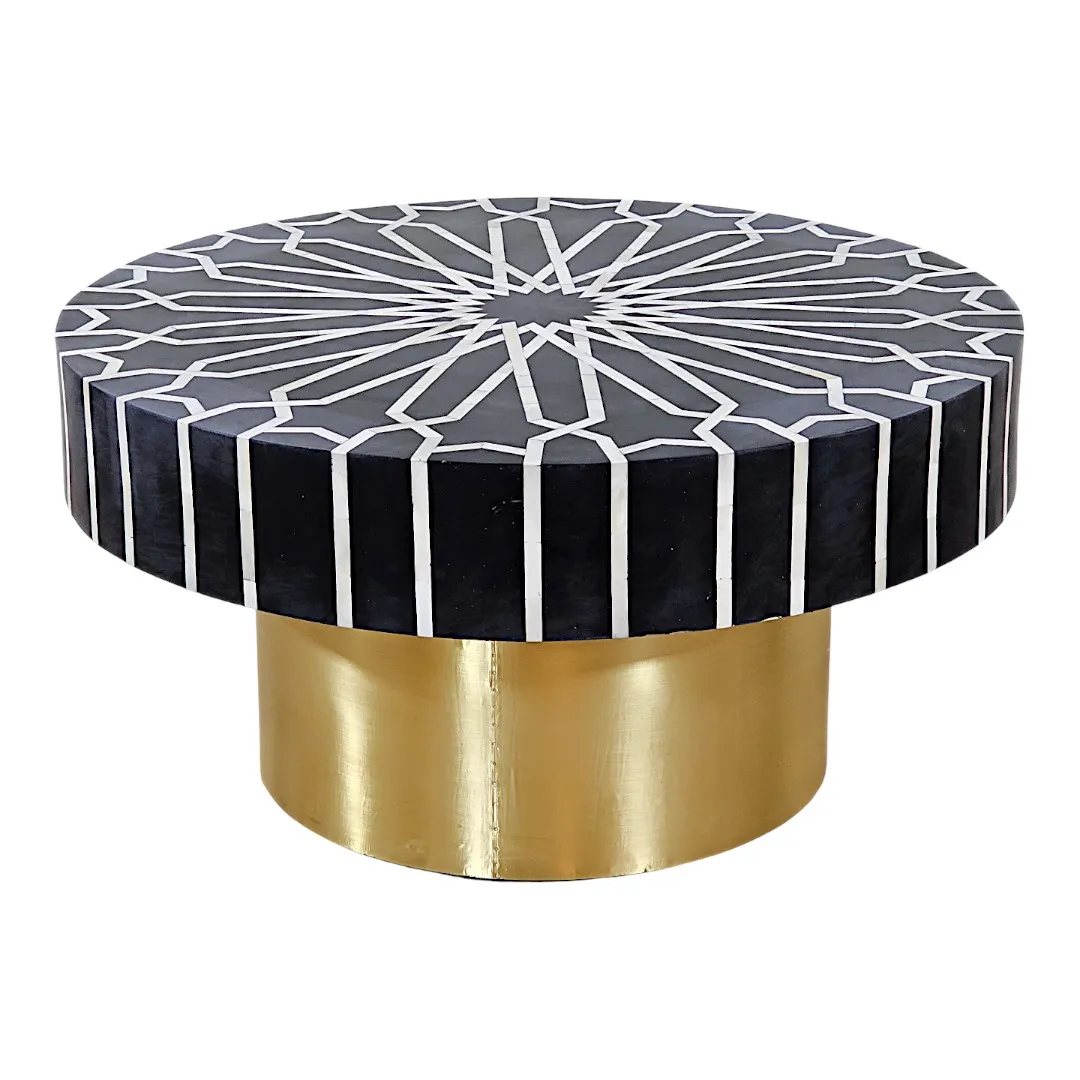 Sultan Geometric Brass Coffee Table