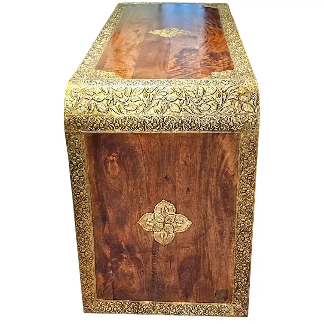 Marigold Rosewood & Brass Detail Console