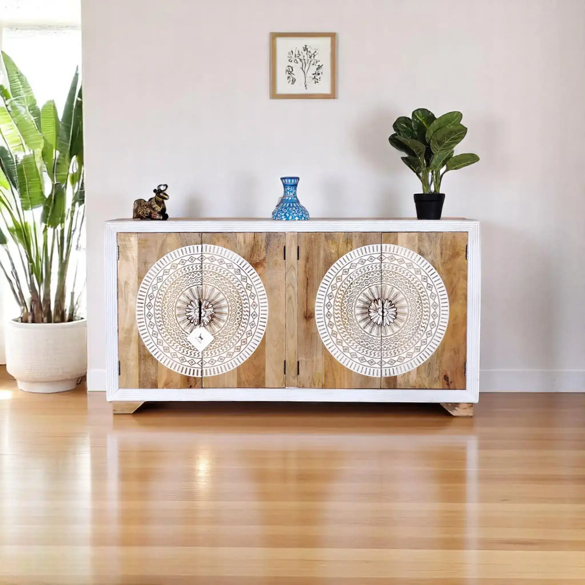 Carved Mandala Sideboard