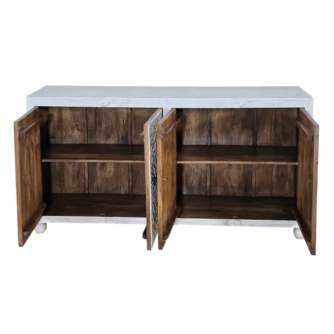 Riad Starburst Carved Credenza