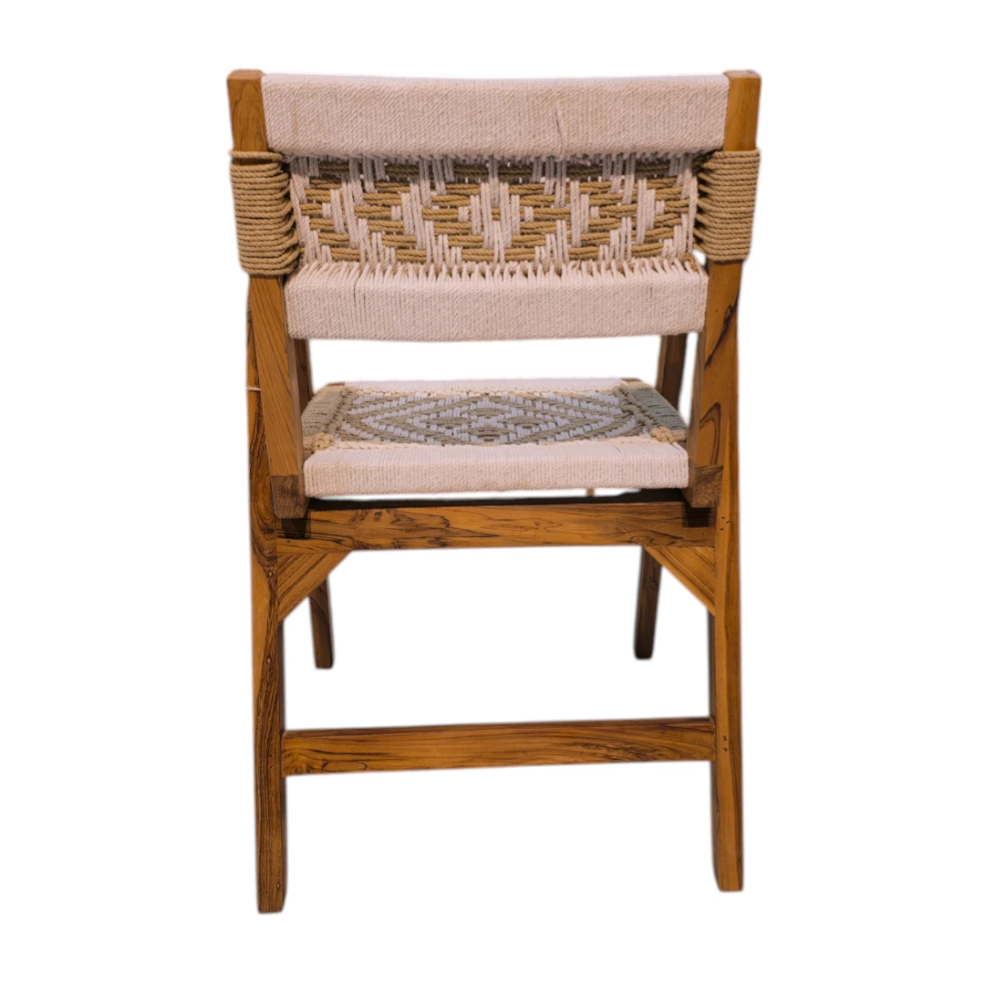 Artisanal Teak & Jute Armchair