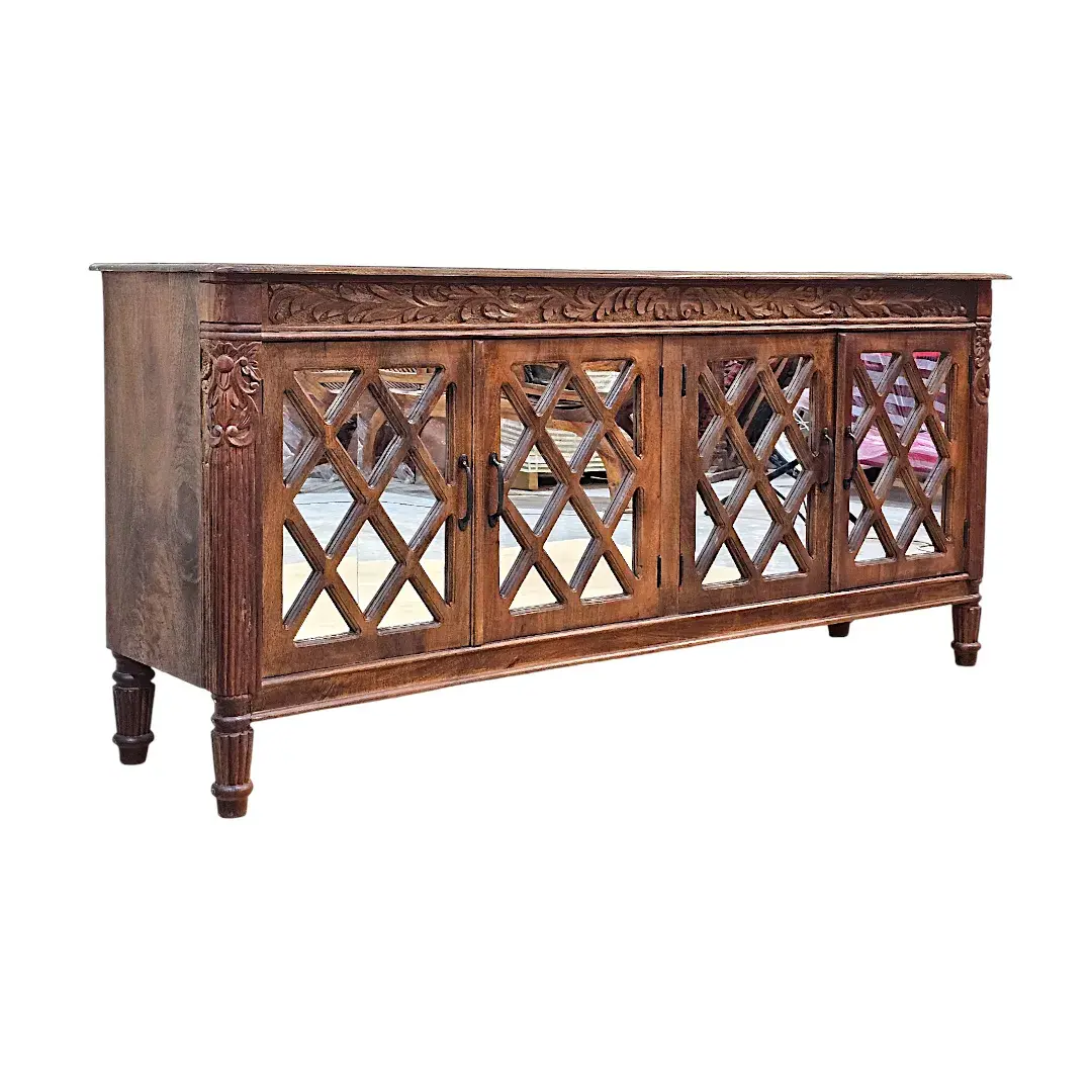 Aparador Espejo Patrimonio Tallado Carved Heritage Mirrored Buffet