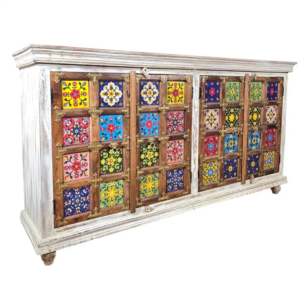 The Isfahan Sultanate Hand-Painted Sideboard