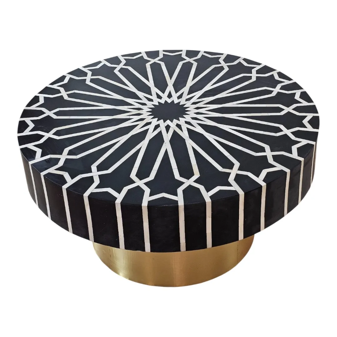 Sultan Geometric Brass Coffee Table