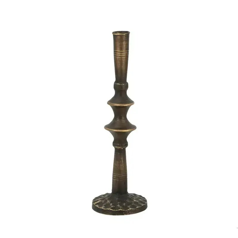 Turned Metal Taper Holder