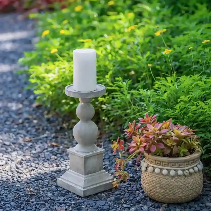 Botanica Stone Baluster Candle Holder