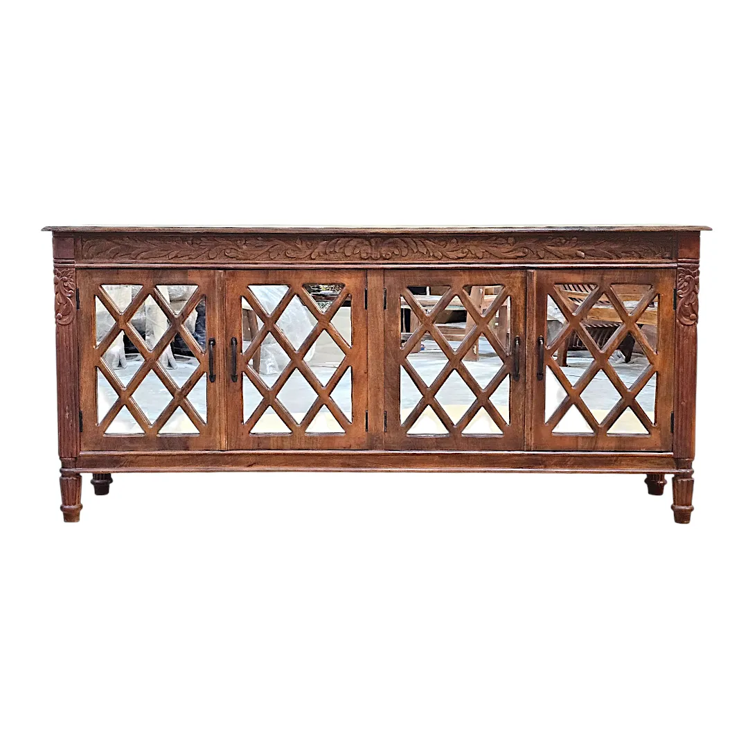Aparador Espejo Patrimonio Tallado Carved Heritage Mirrored Buffet