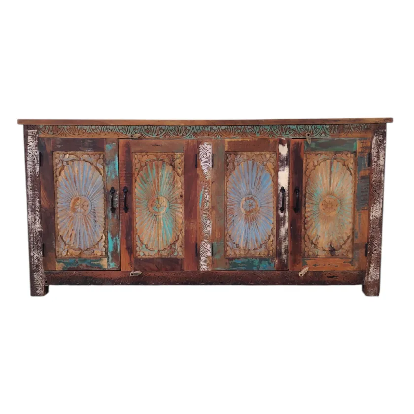 Carved Reclaimed Sideboard