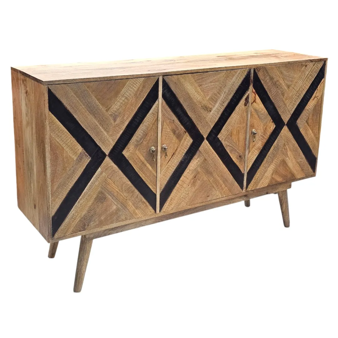 Geometric Parquetry & Ebonized Chevron Buffet
