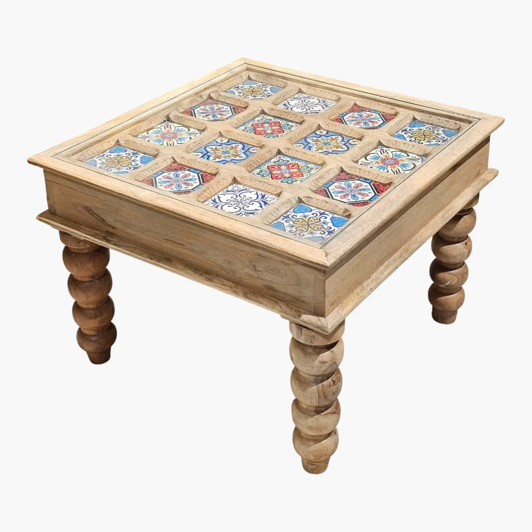 The Fes Coffee Table - Colourful Tile Top