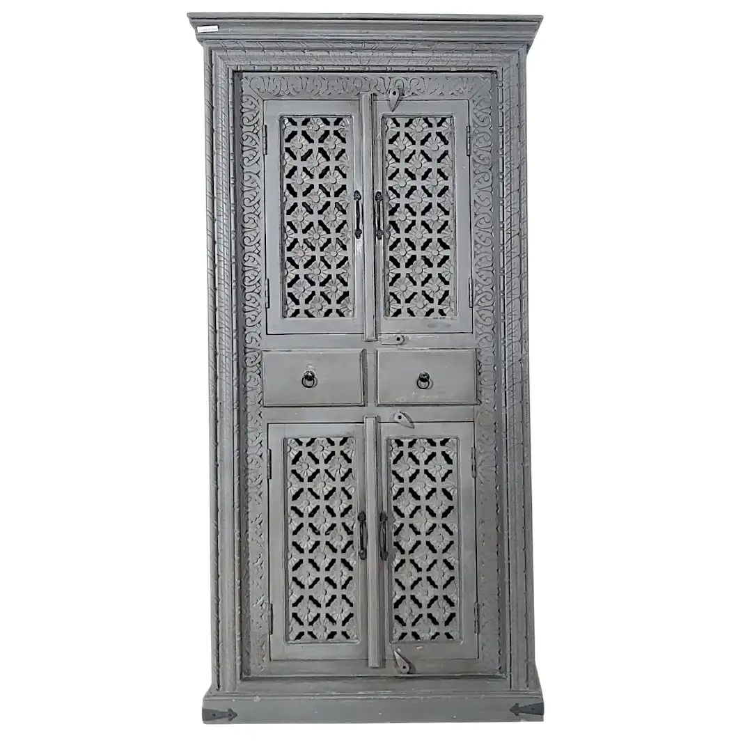 The Imperial Palace Hand-Carved Jali Cabinet
