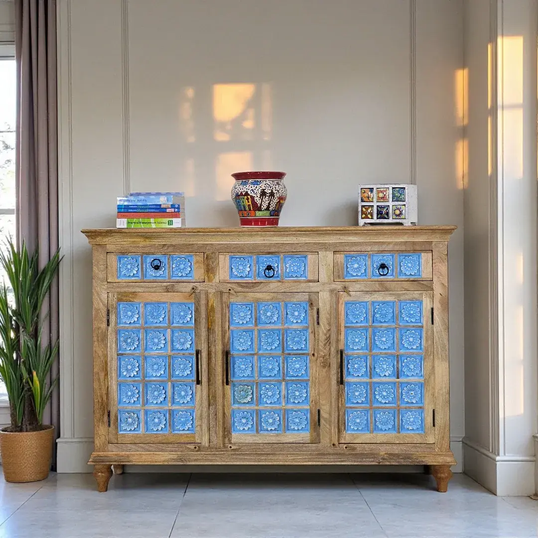 The Azulejo Chronicle Sideboard/Buffet – 3-Door