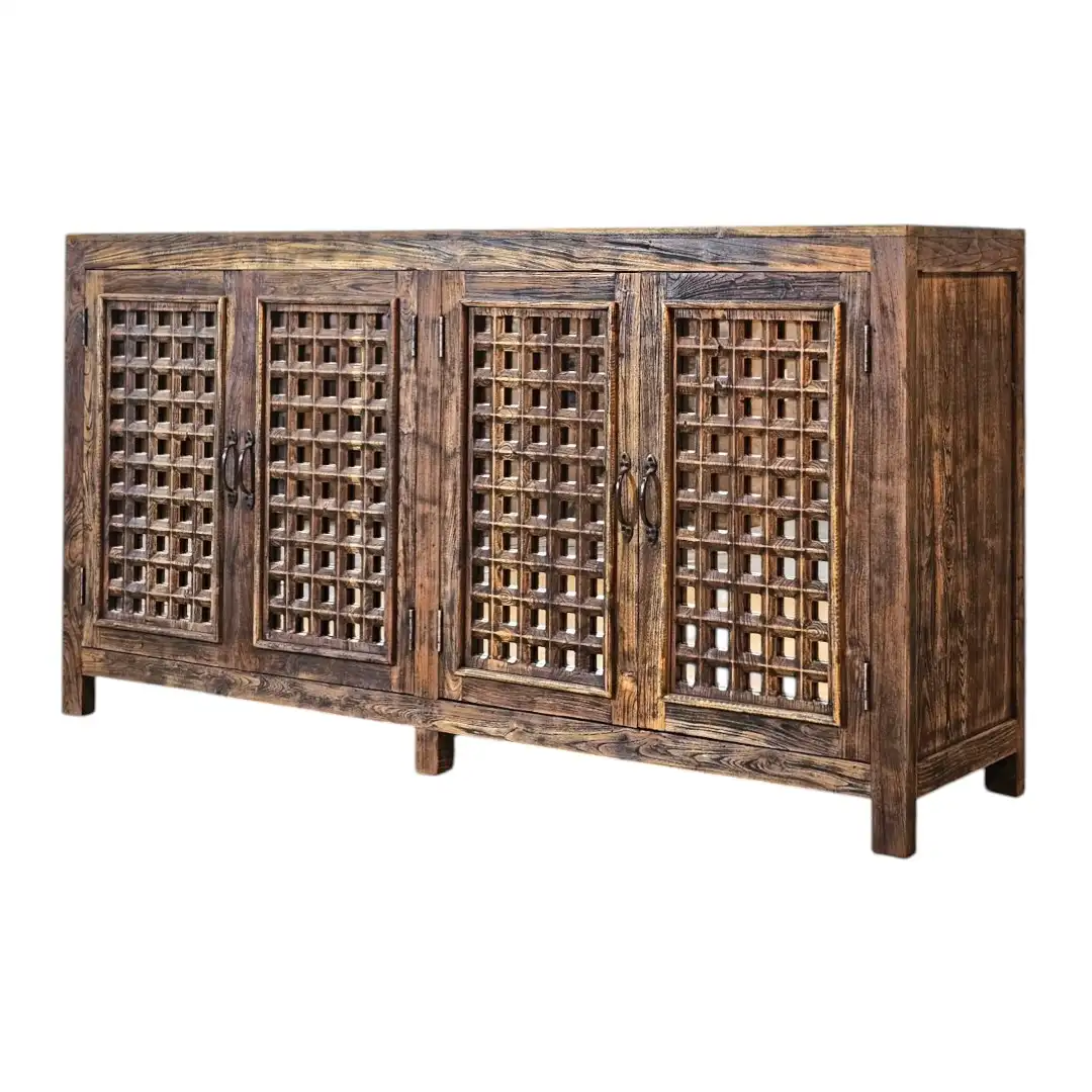 Maya Mirrored 4-Door Accent Buffet