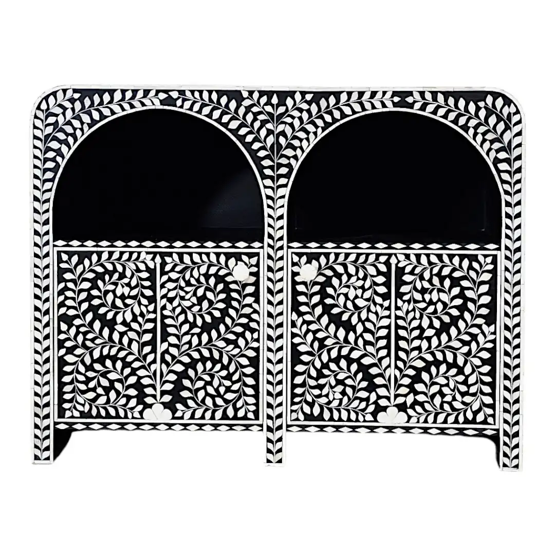 THE "IVORY JAL" ARCUATED BONE INLAY SIDEBOARD