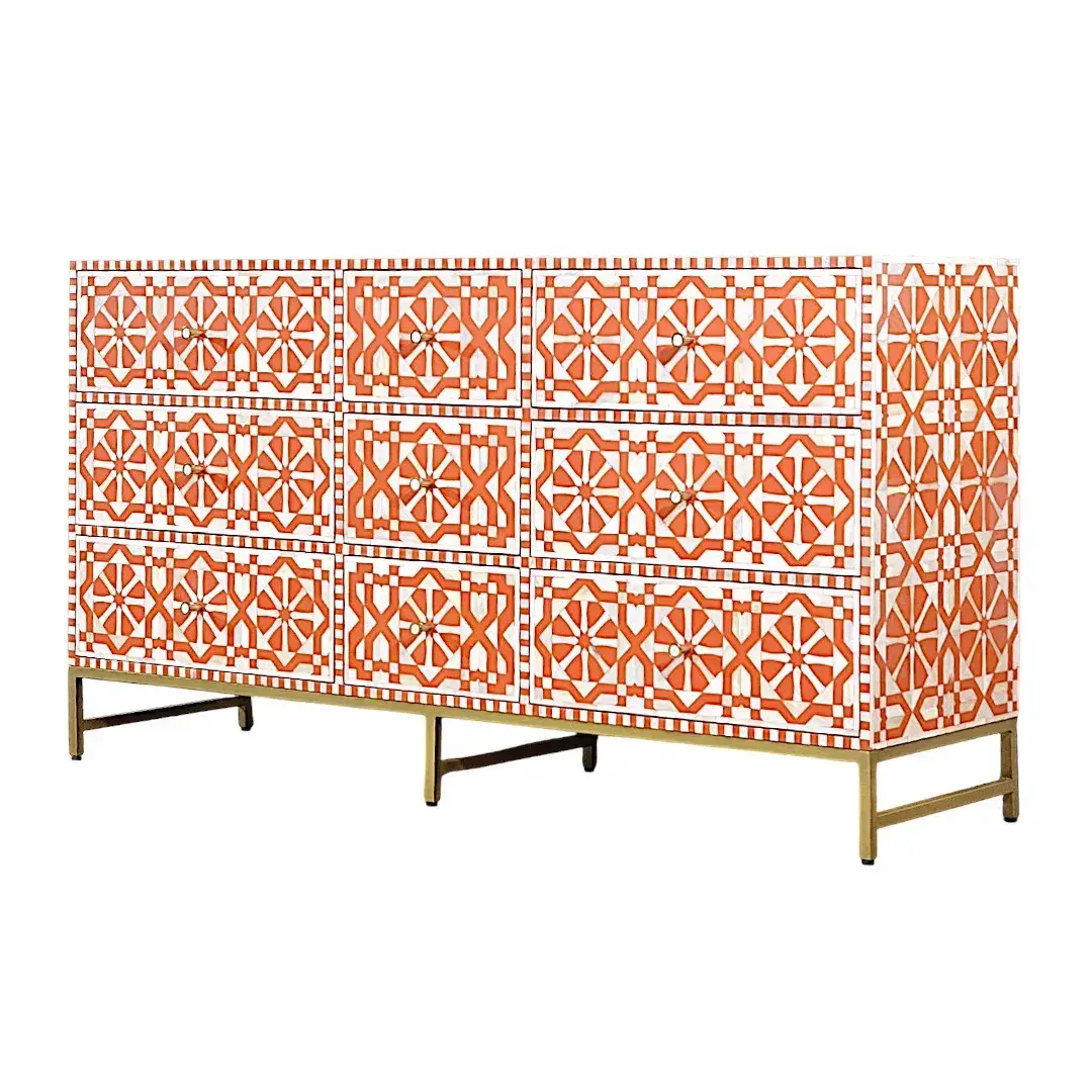 Vibrant Moroccan 9-Drawer Chest | خزانة أدراج المشرقة 9
