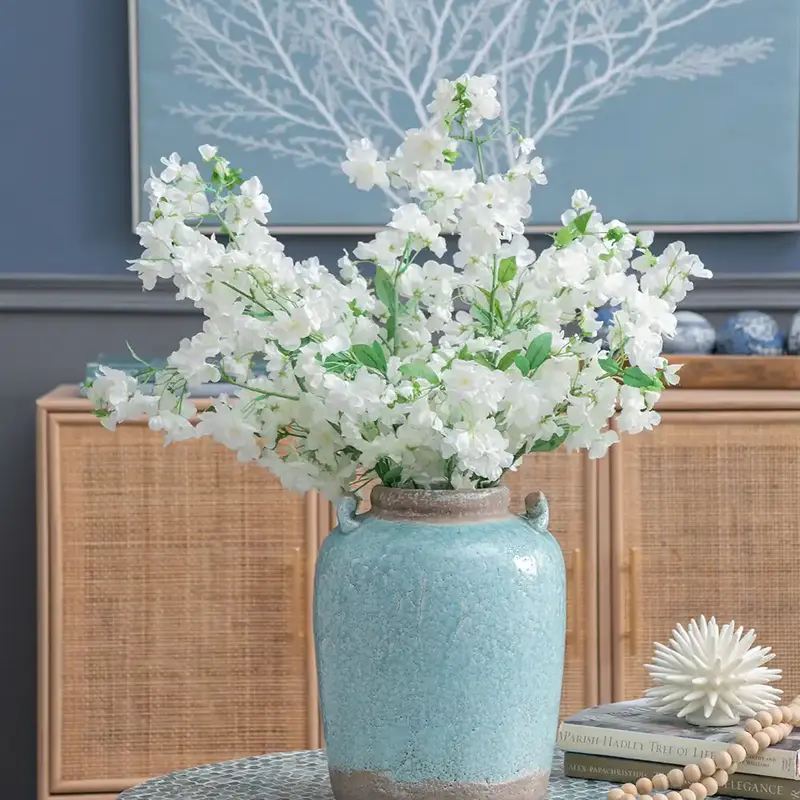 Candia Pale Turquoise Terracotta Vase
