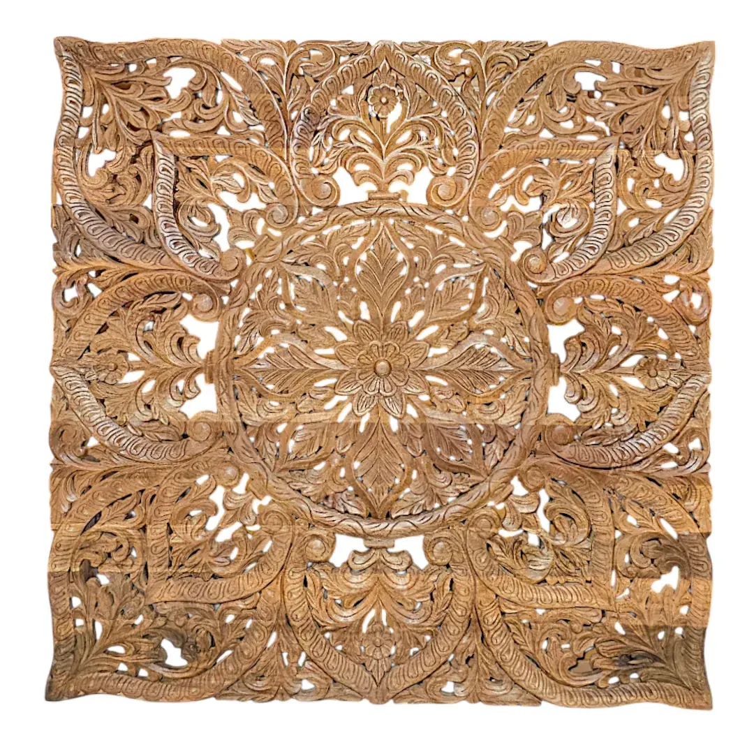 The Verdant Mandala Carved Panel
