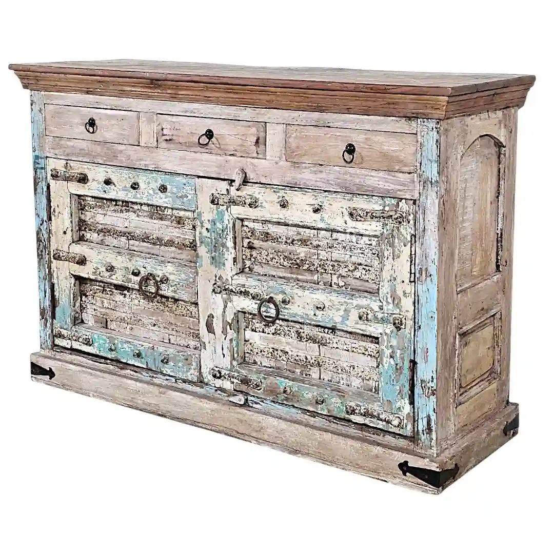 The Vintage Distressed Haveli Credenza