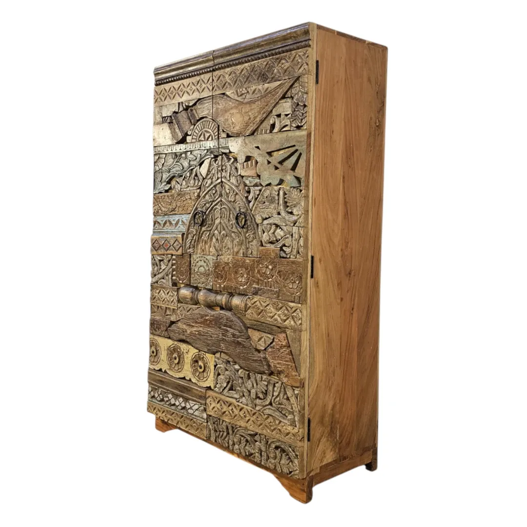 Hand Carved Global Heritage Cabinet