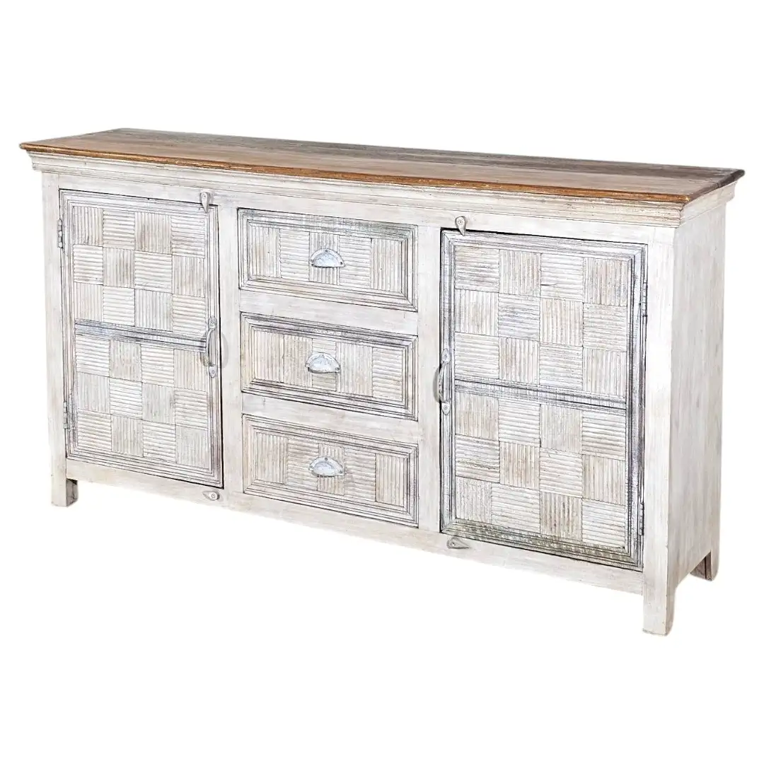 The Avadh Hand-Carved Mango Wood Credenza