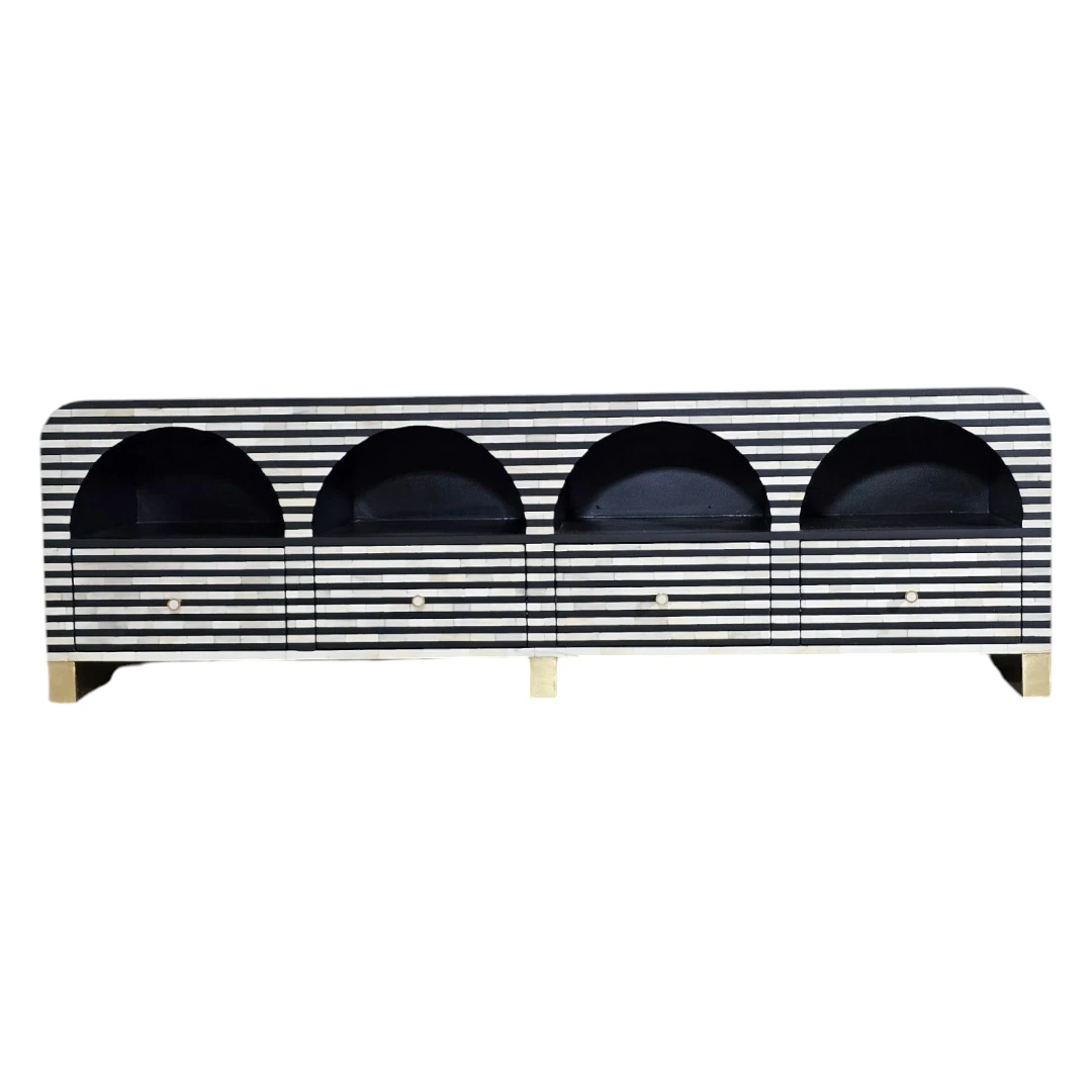 The Majlis Al-Hawa Arched Bone Inlay Media Console