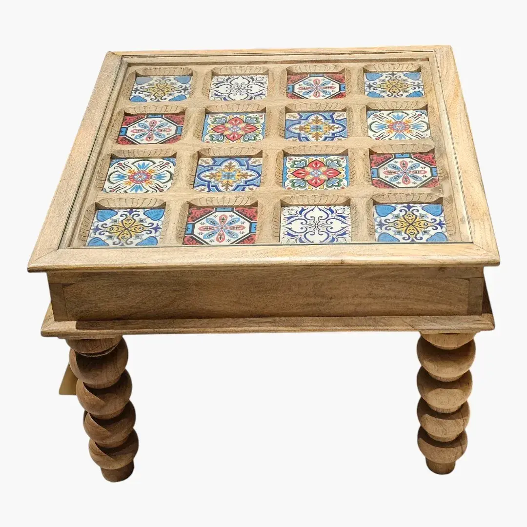 The Fes Coffee Table - Colourful Tile Top