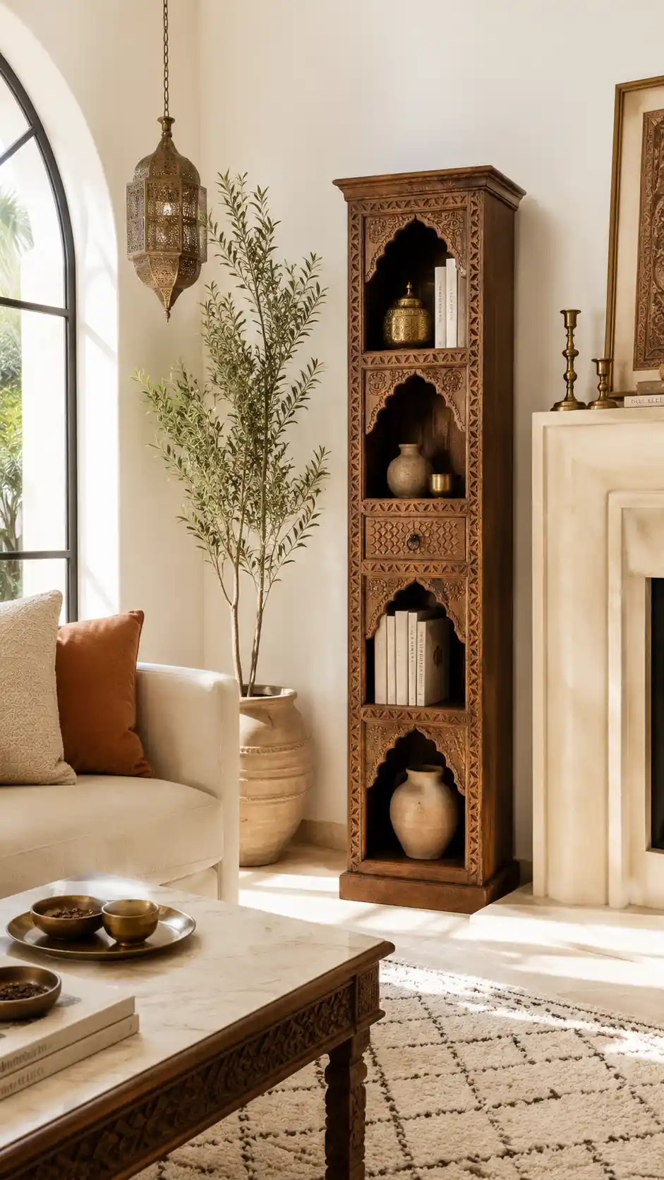The Mughal Courtier Slim Archway Etagere