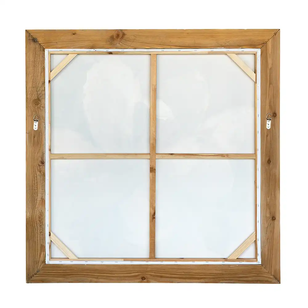 Magnolia Blossom Floral Textured Painting with Wood Look Frame