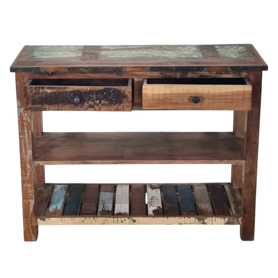 The Caspian Multi-Tonal Reclaimed Console Table