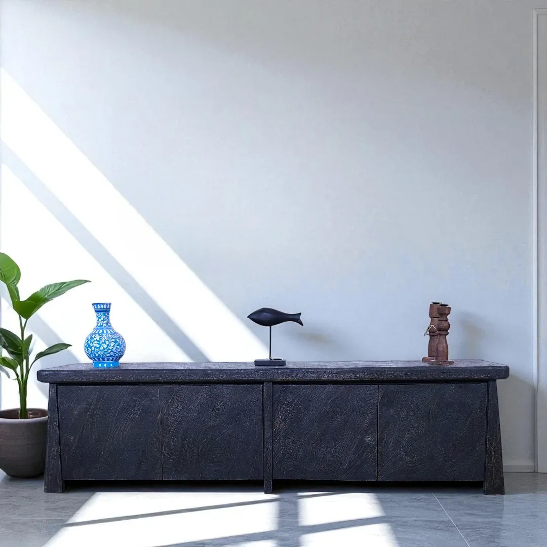Obsidian Grain Media Credenza / Sideboard