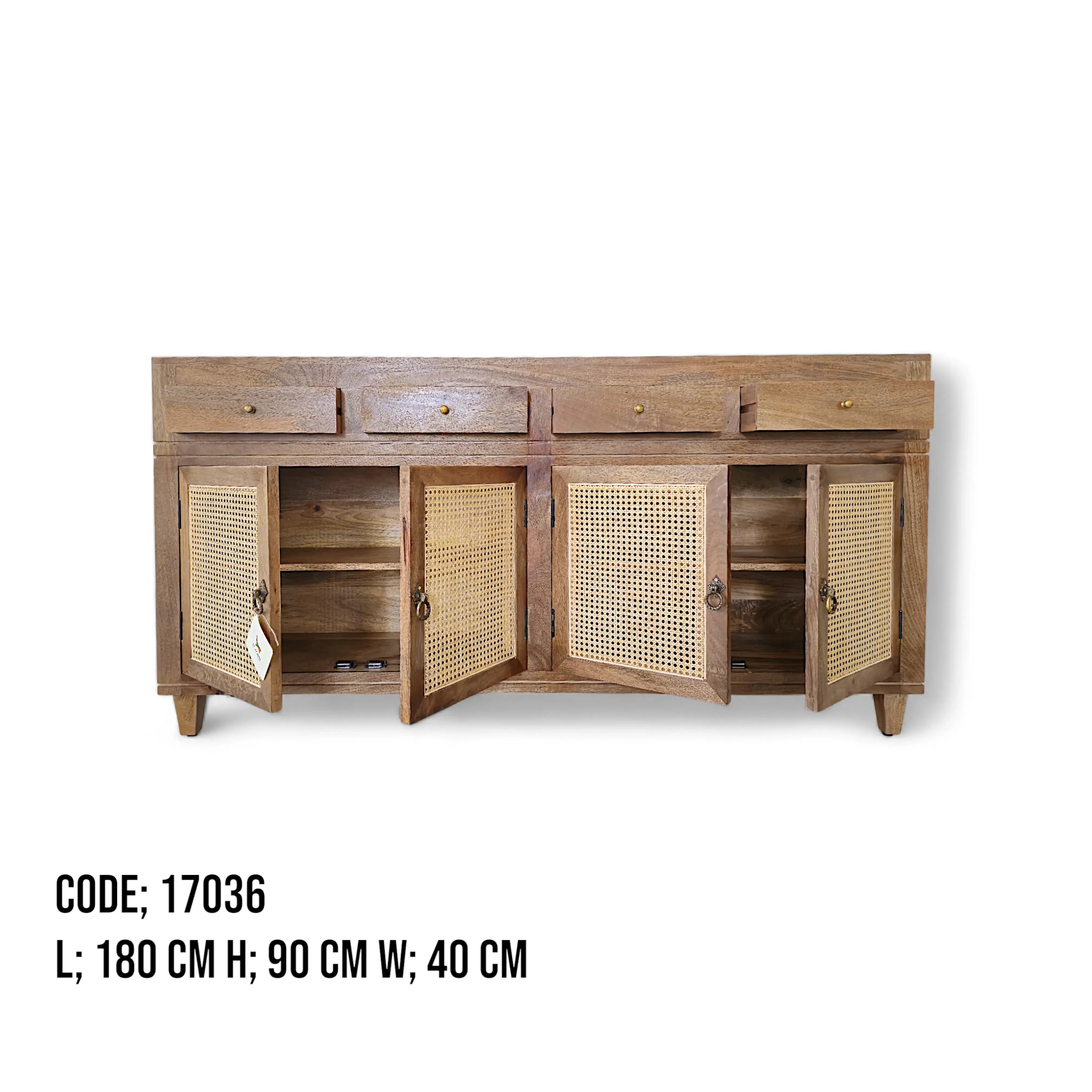 Rattan design sideboard