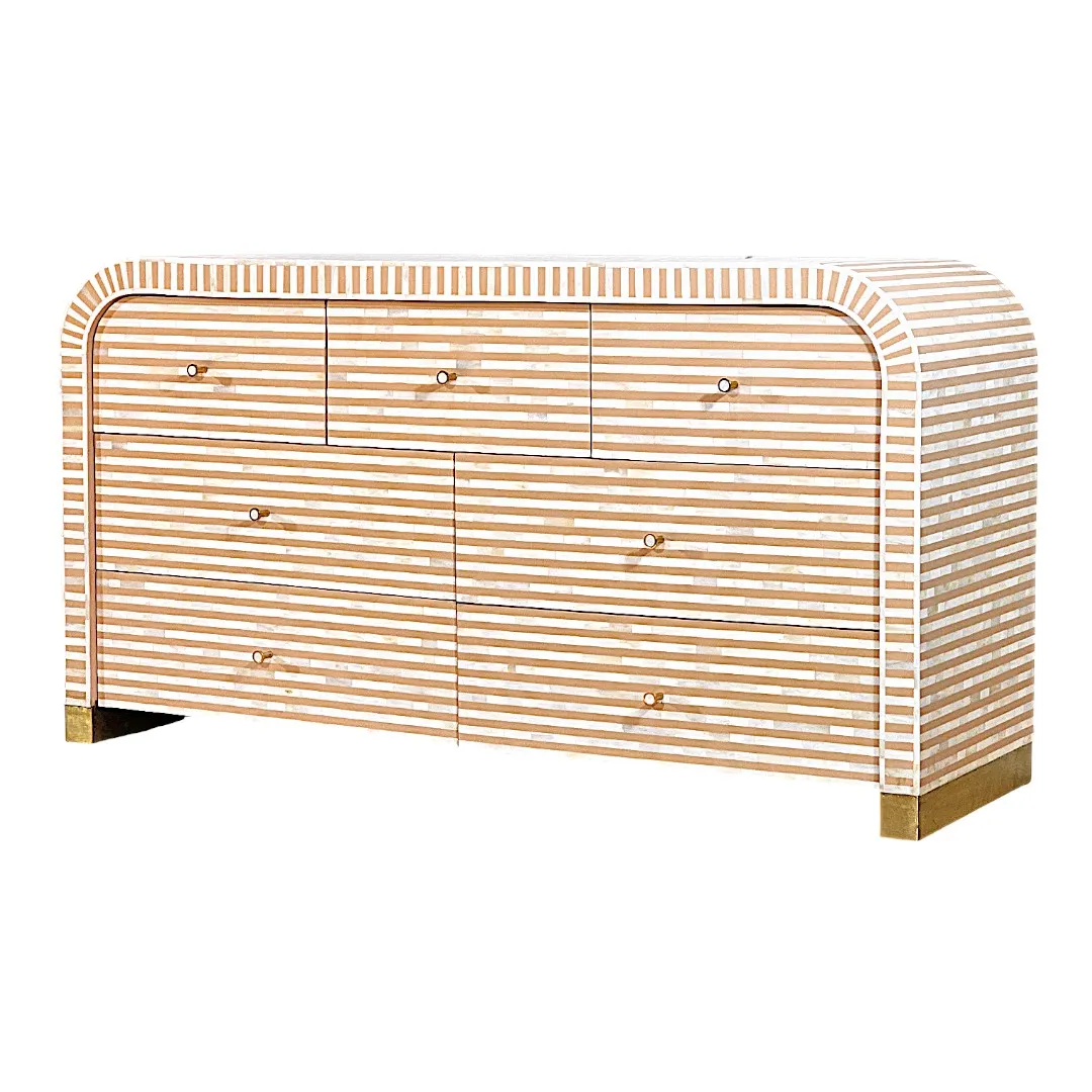 Coastal Stripe 7-Drawer Dresser