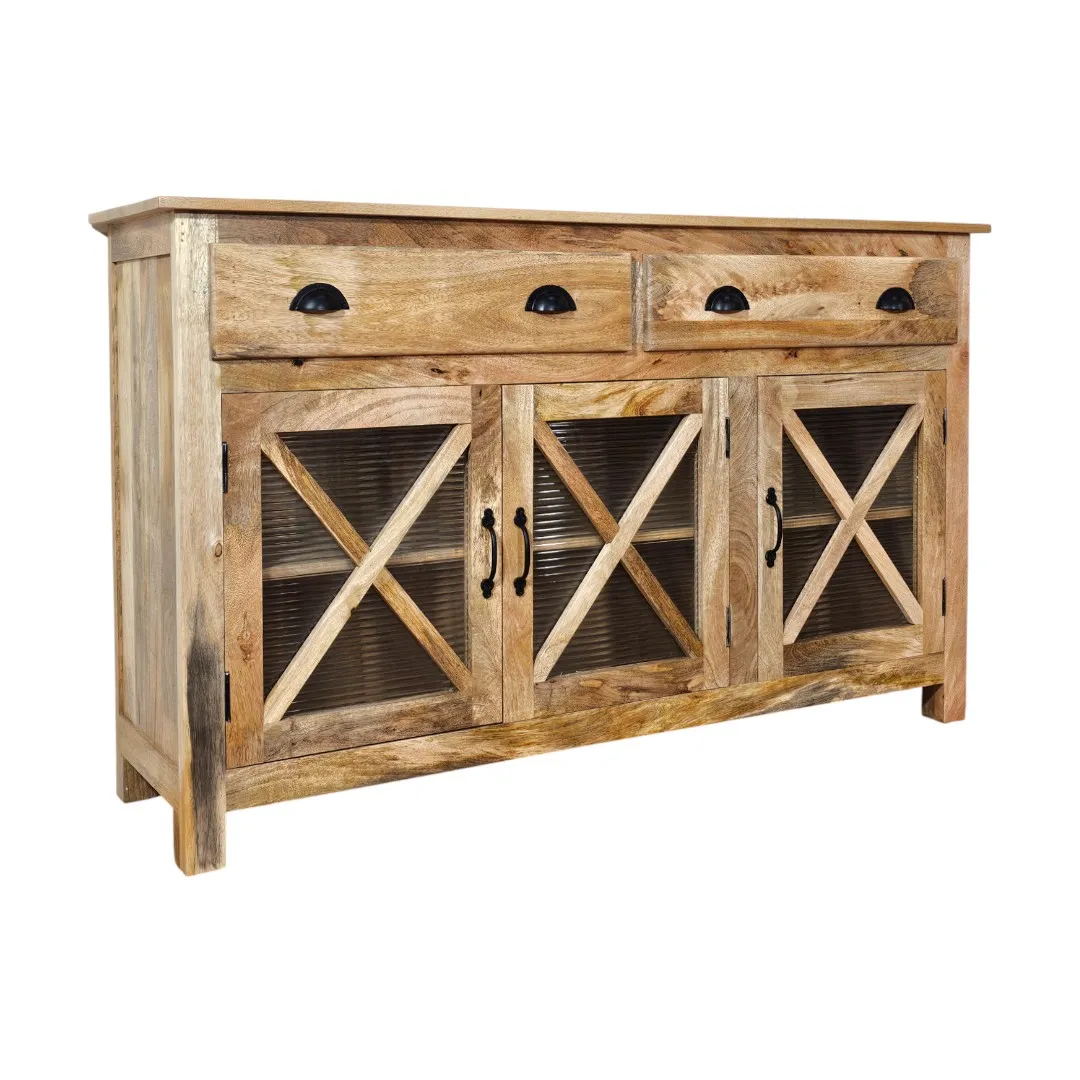 Austin Natural Wood 3-Door Sideboard