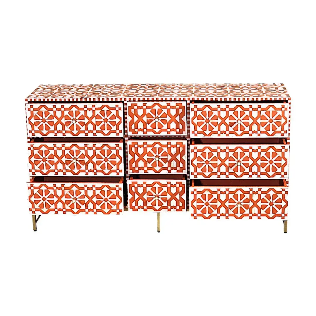 Vibrant Moroccan 9-Drawer Chest | خزانة أدراج المشرقة 9
