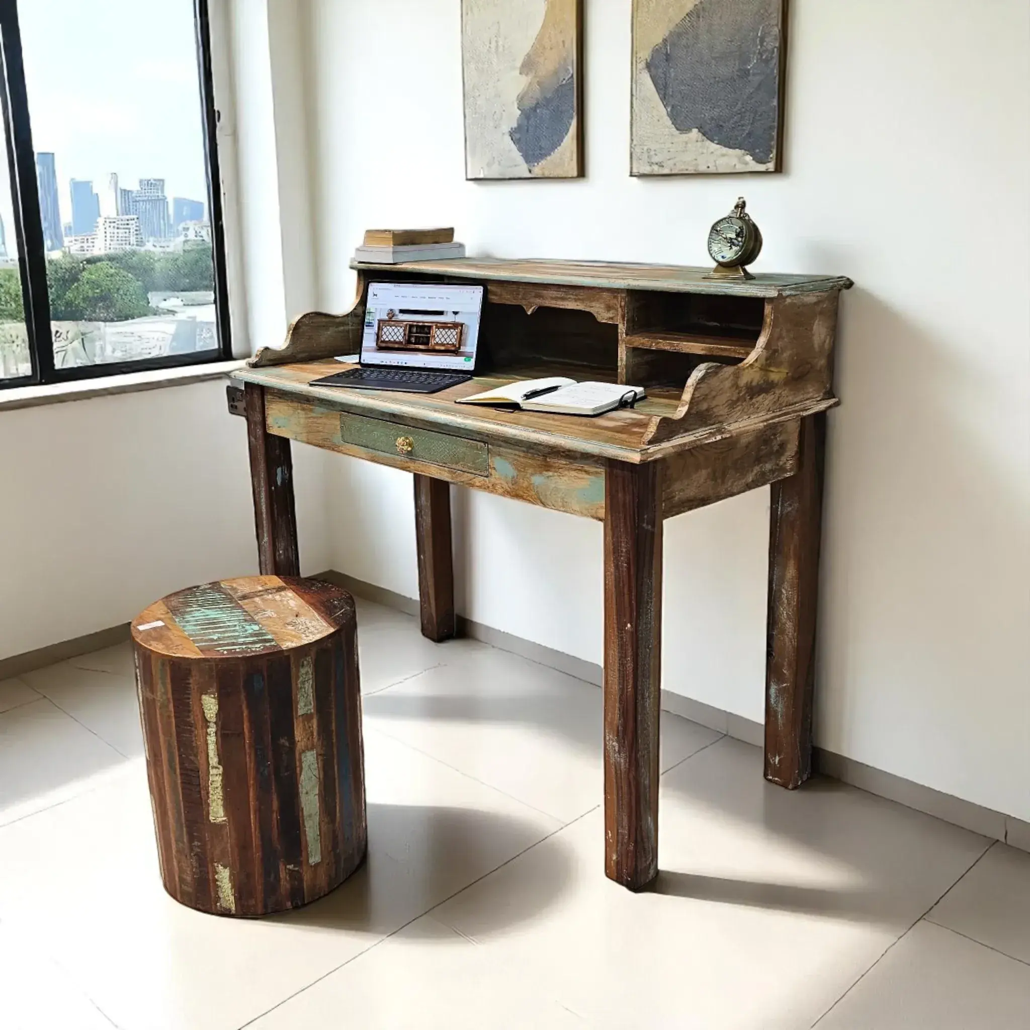 Cozy Charm Reclaimed Study Desk/Writing Desk