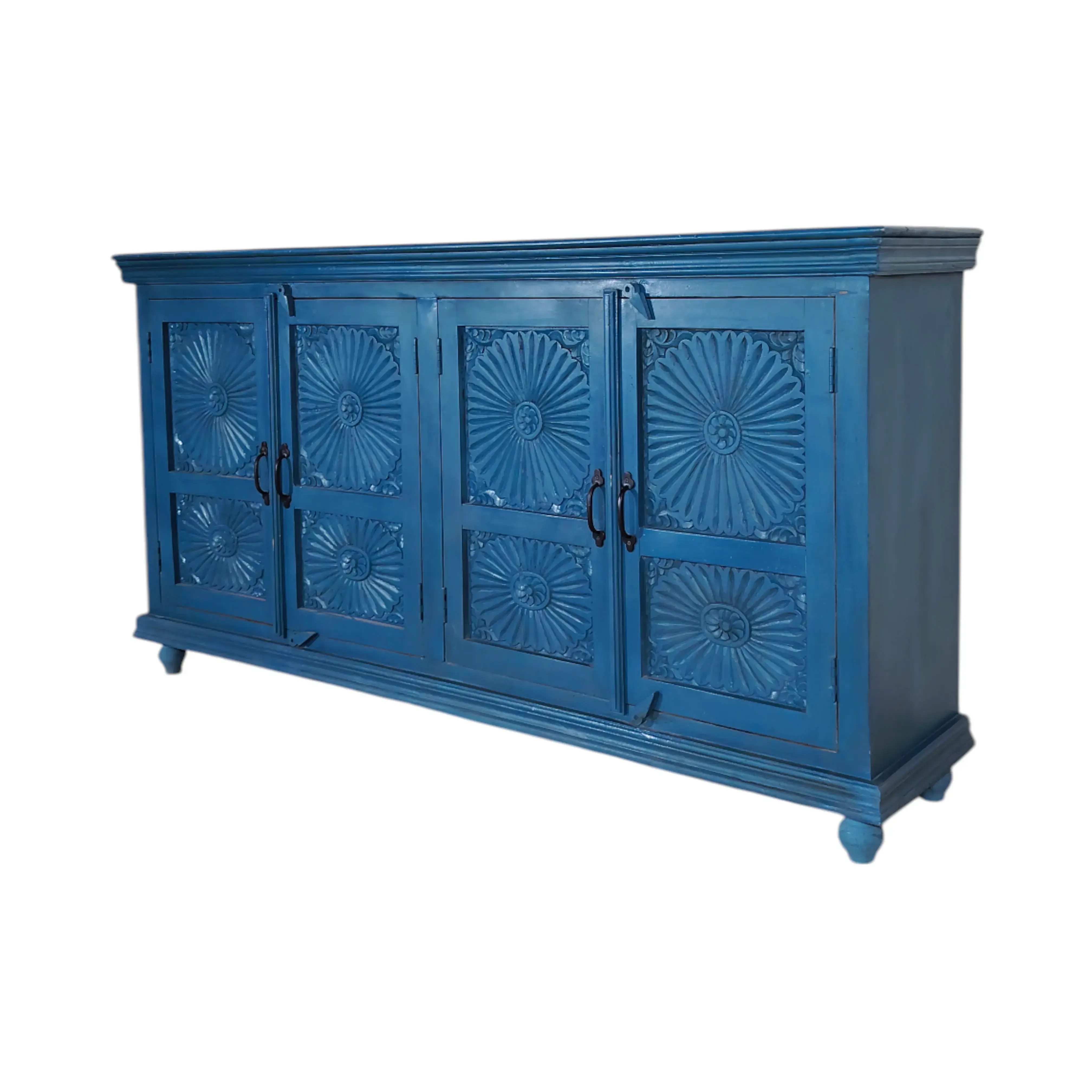 Azure Carved Sideboard