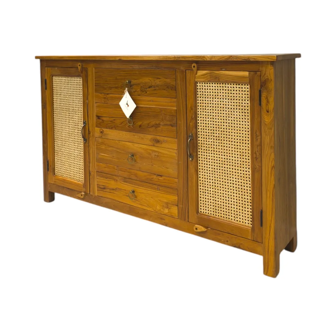 The Solara Teak & Rattan Buffet