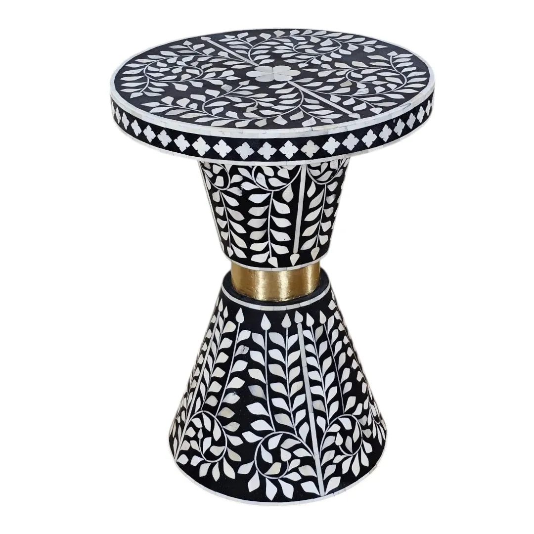 THE VICTORIA VINE INLAID HOURGLASS SIDETABLE