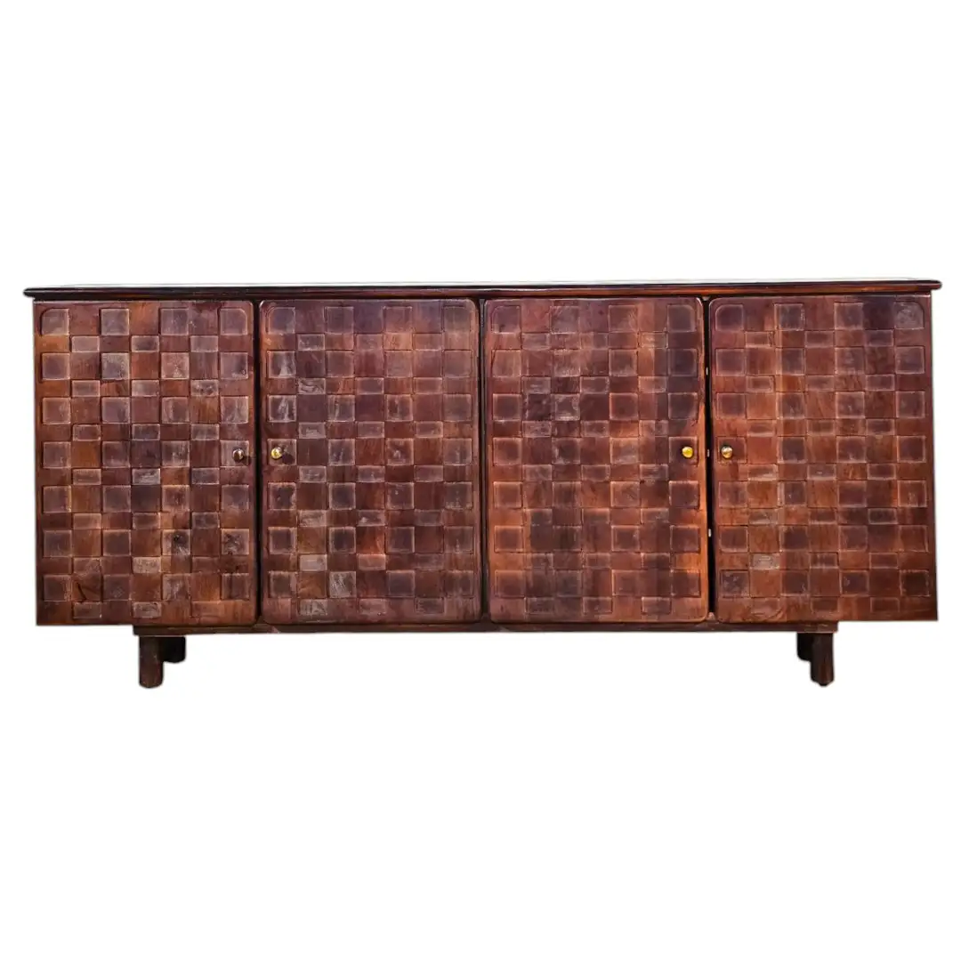 The Forum Travertine & Carved Mango Sideboard