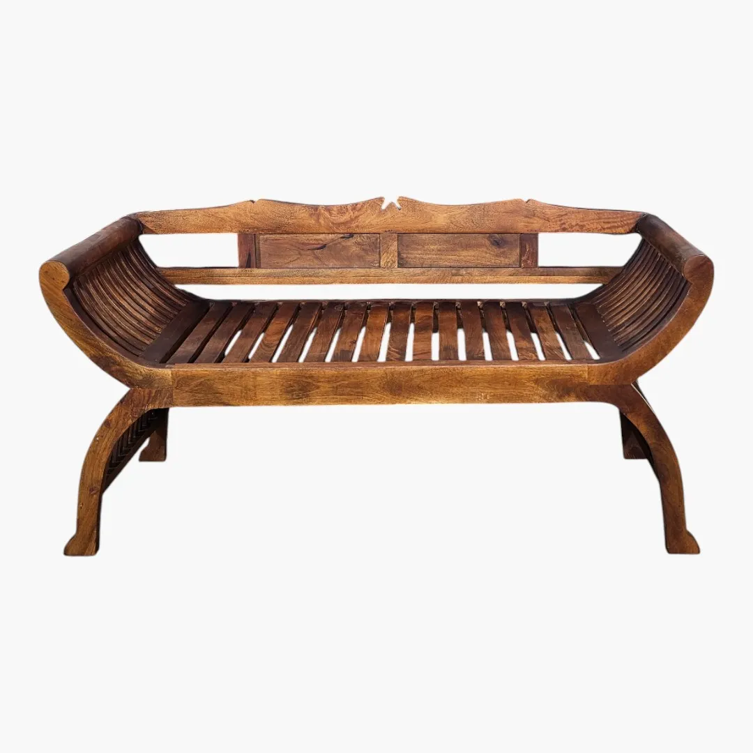 Architectural Curule-Style Bench