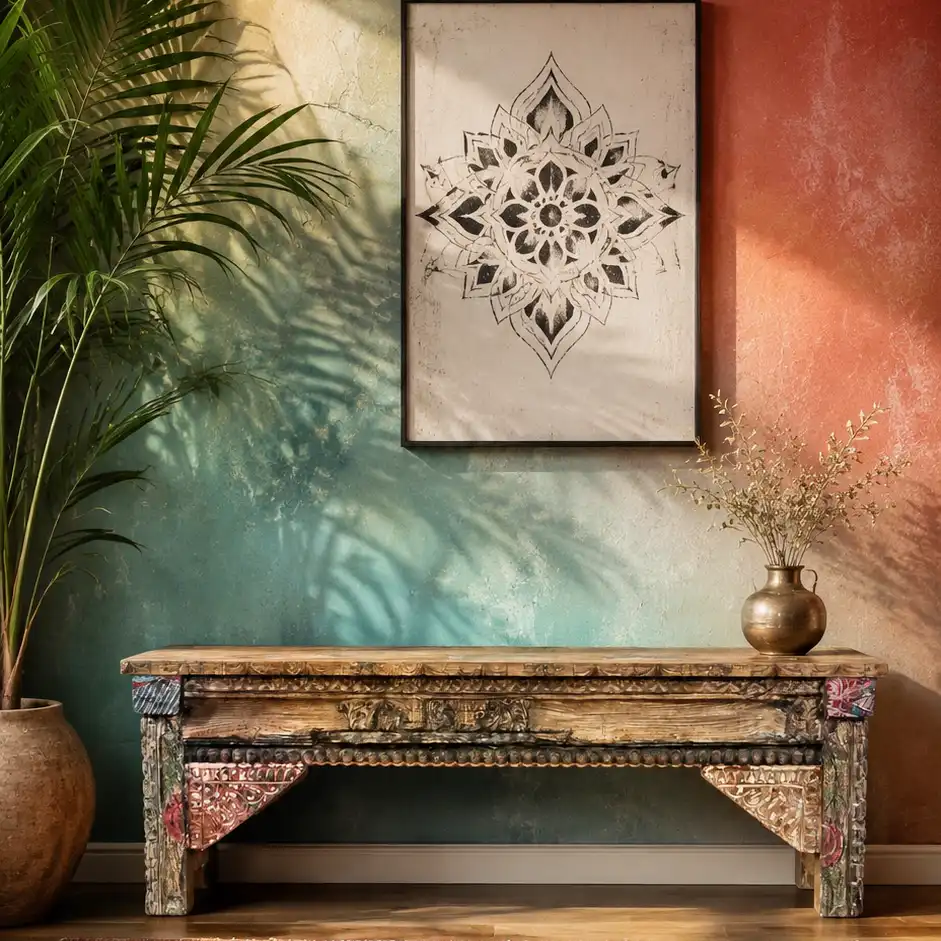 The Mughal Durbar Reclaimed Palace Bench