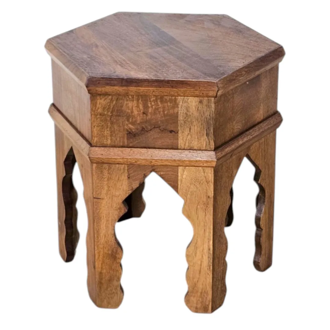 Al-Qasr Mughal Hand-Chiseled Pedestal