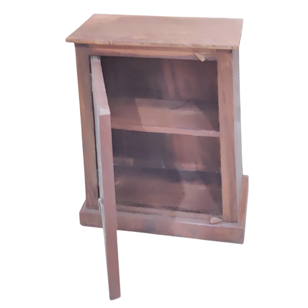 Reclaimed Mango Wood Carved Bedside Cabinet