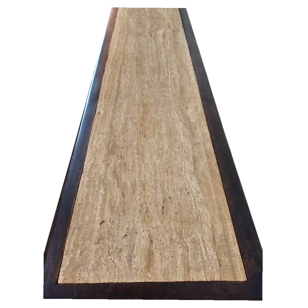 The Forum Travertine & Carved Mango Sideboard